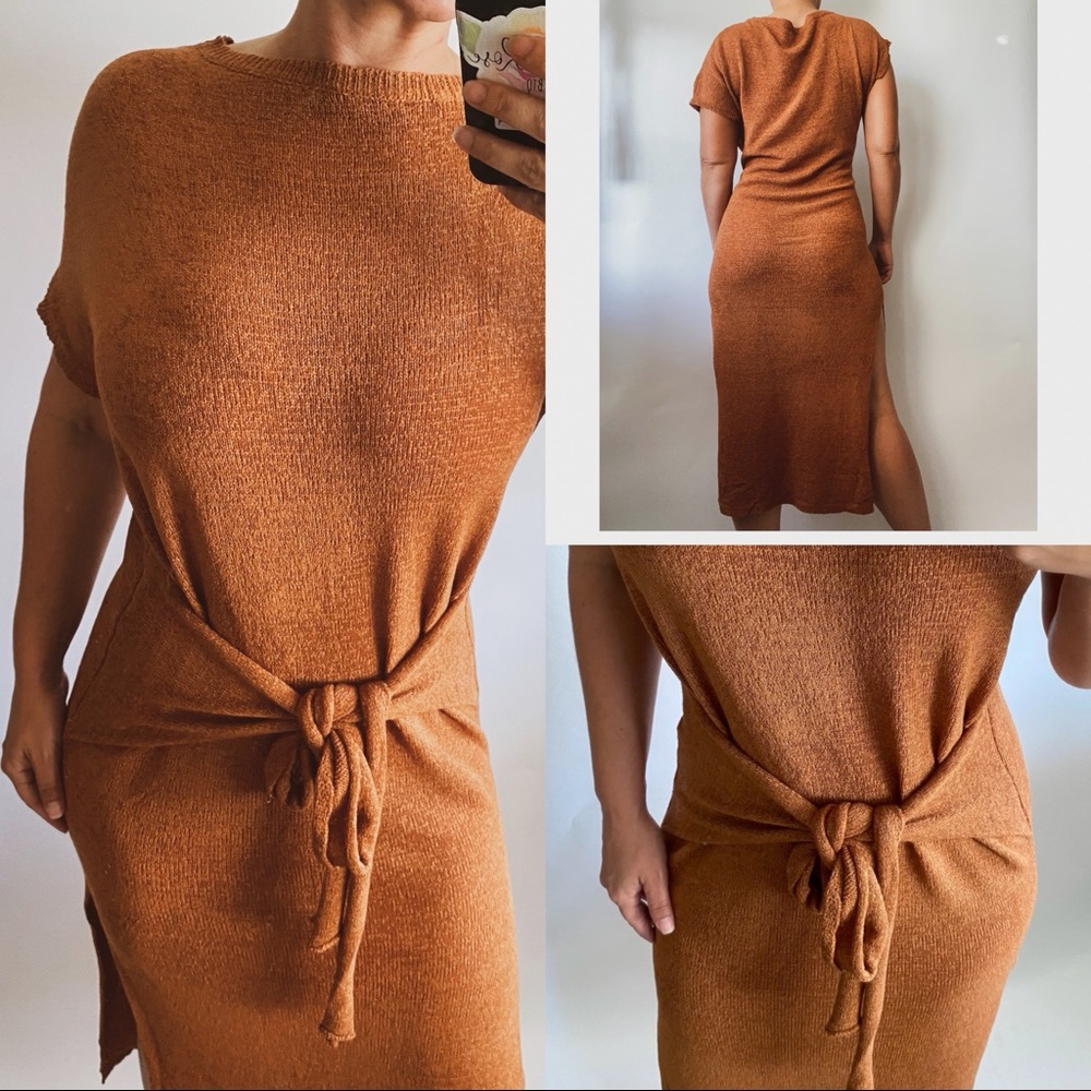 New • Mari •Lightweight Sweater Midi Party Dress